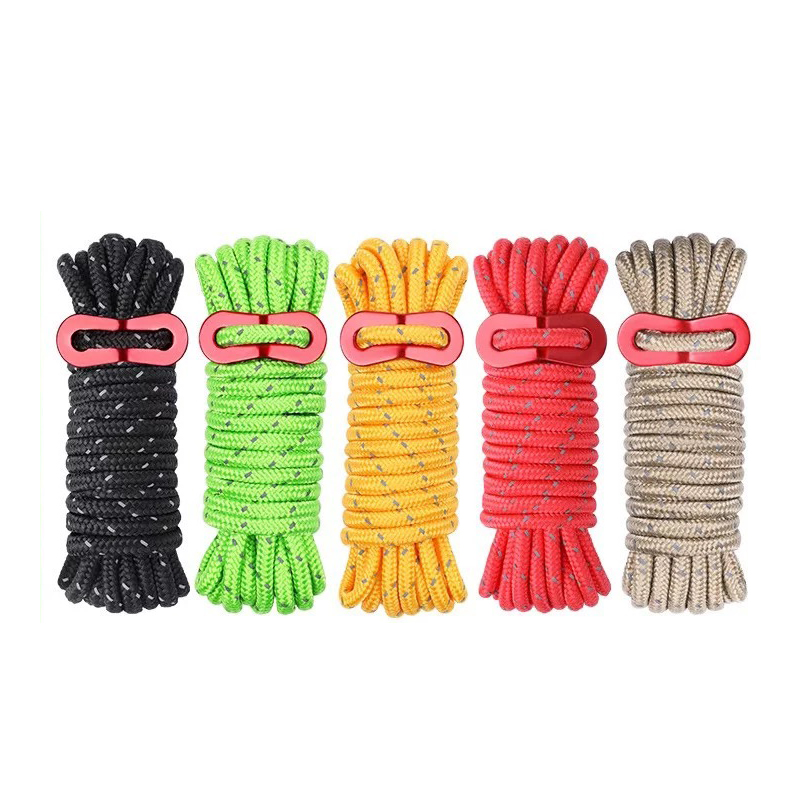 Outdoor Camping Guy - 4m kabel tenda garis pria reflektif