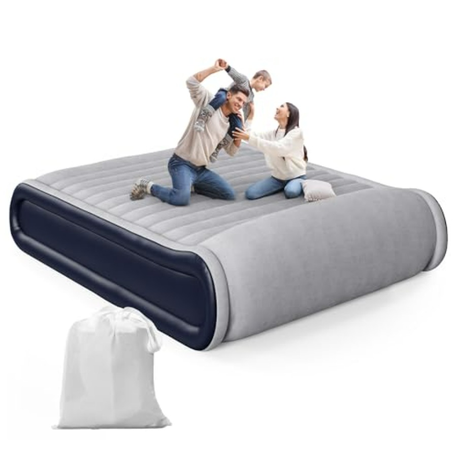 Outdoor Inflatable Camping Tent With Air Pump - Kasur Angin Queen dengan Pompa Terintegrasi