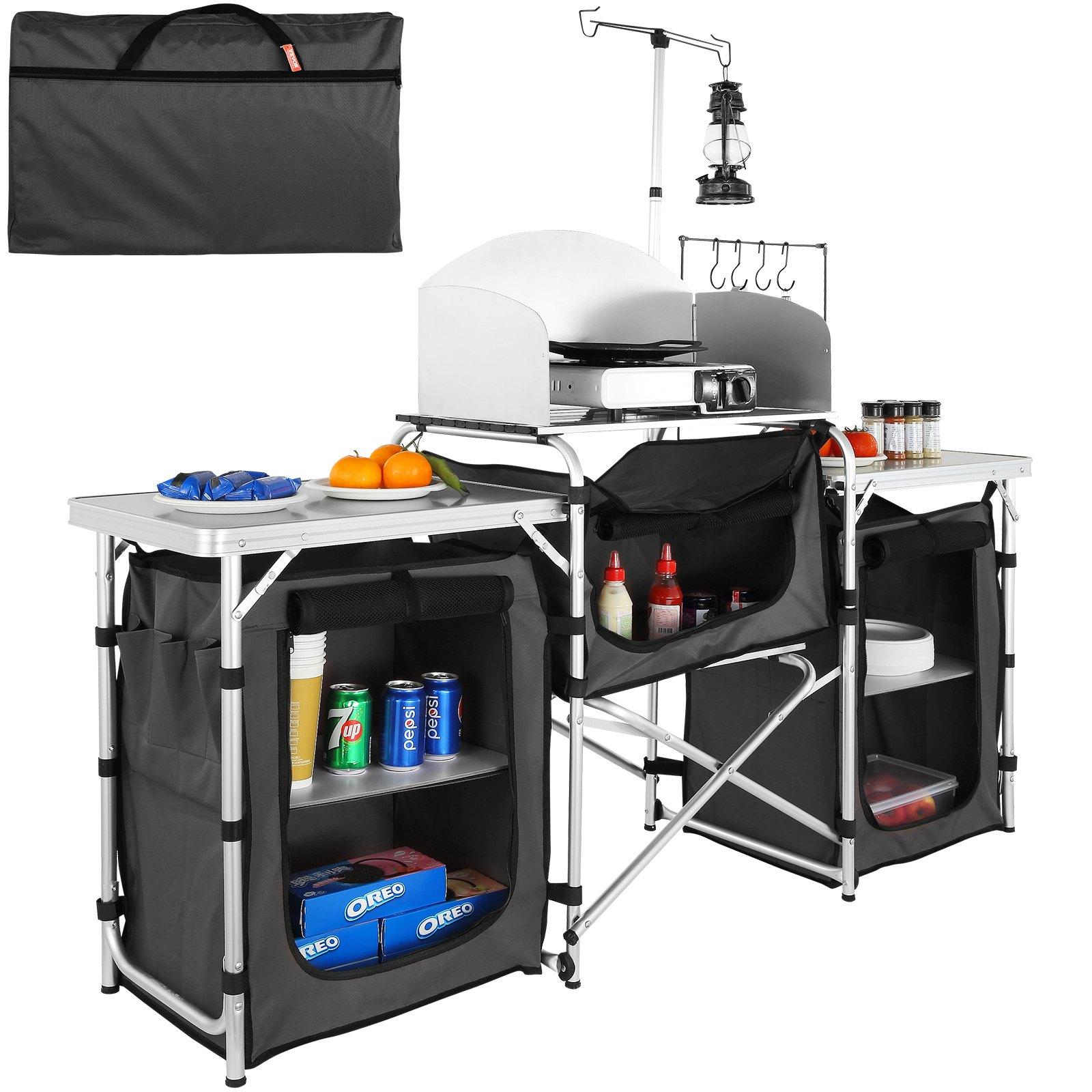 Outdoor Camping Kitchen Setup - 【Hadiah Hari Ayah】VEVOR Stasiun Dapur Lipat