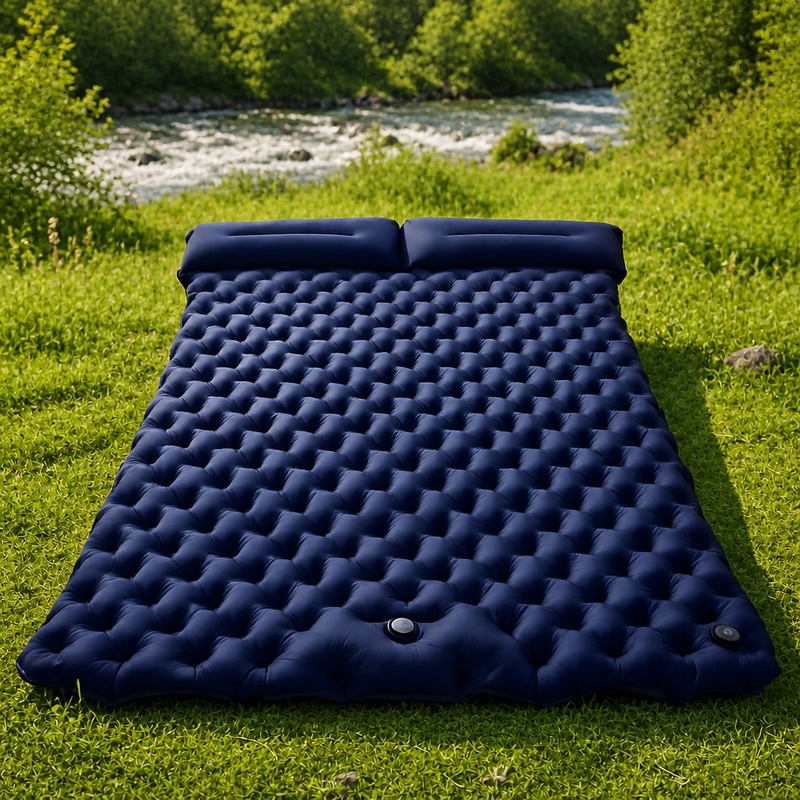Outdoor Inflatable Camping Tent With Air Pump - Kasur Udara Ganda Ringan untuk Berkemah,