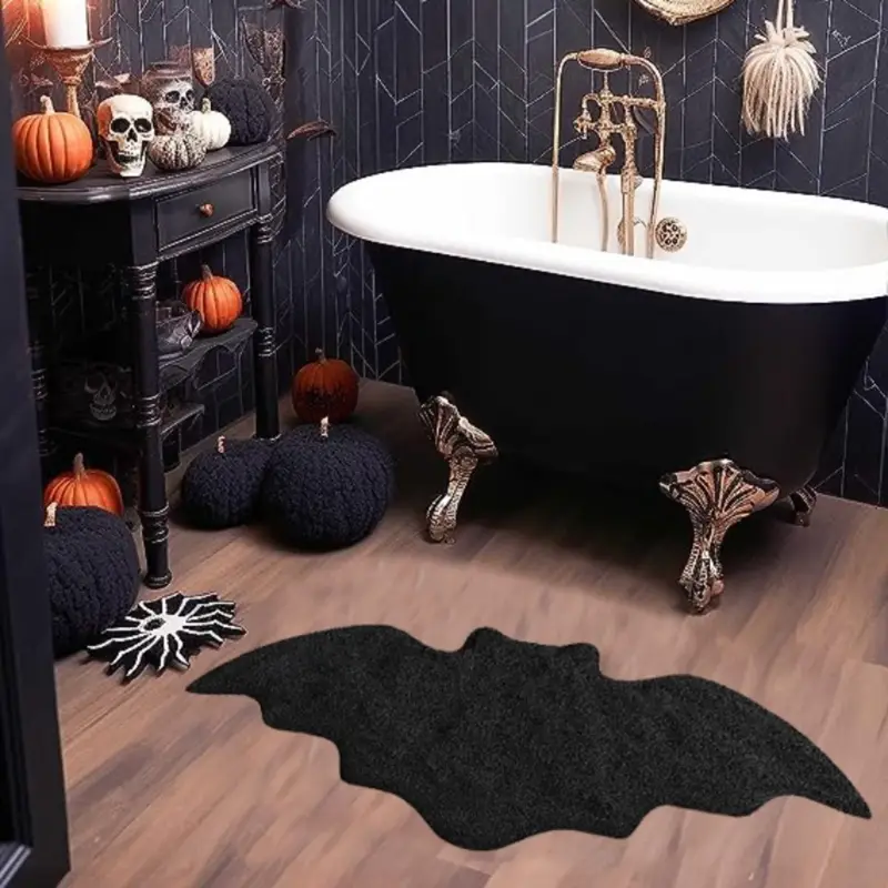 Outdoor Camping Kitchen Setup - Karpet Kelelawar Halloween Hitam Karpet Lantai