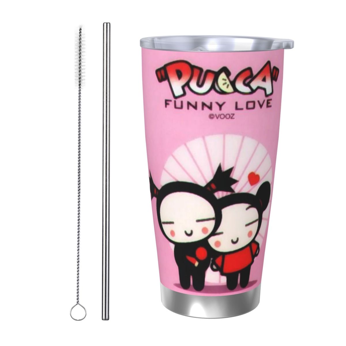 Vacuum Insulated Flask - Cute Cartoon Pucca 20oz Cangkir Kopi