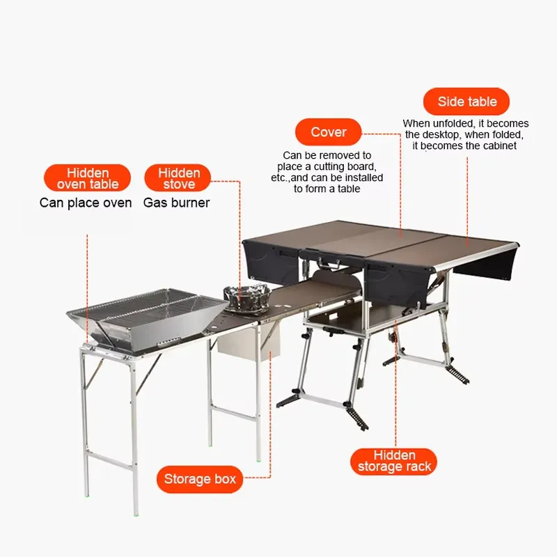 Outdoor Camping Kitchen Setup - Kotak Dapur Camping Praktis untuk Persiapan