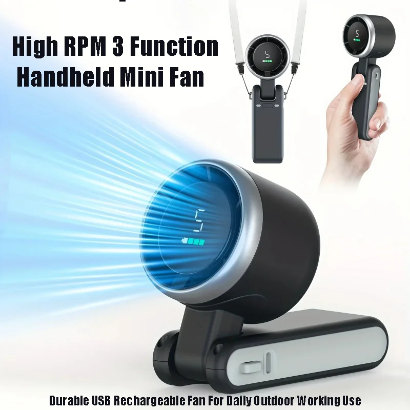 Outdoor Camping Ventilator - Kipas Mini 5 Tingkat Kecepatan 3