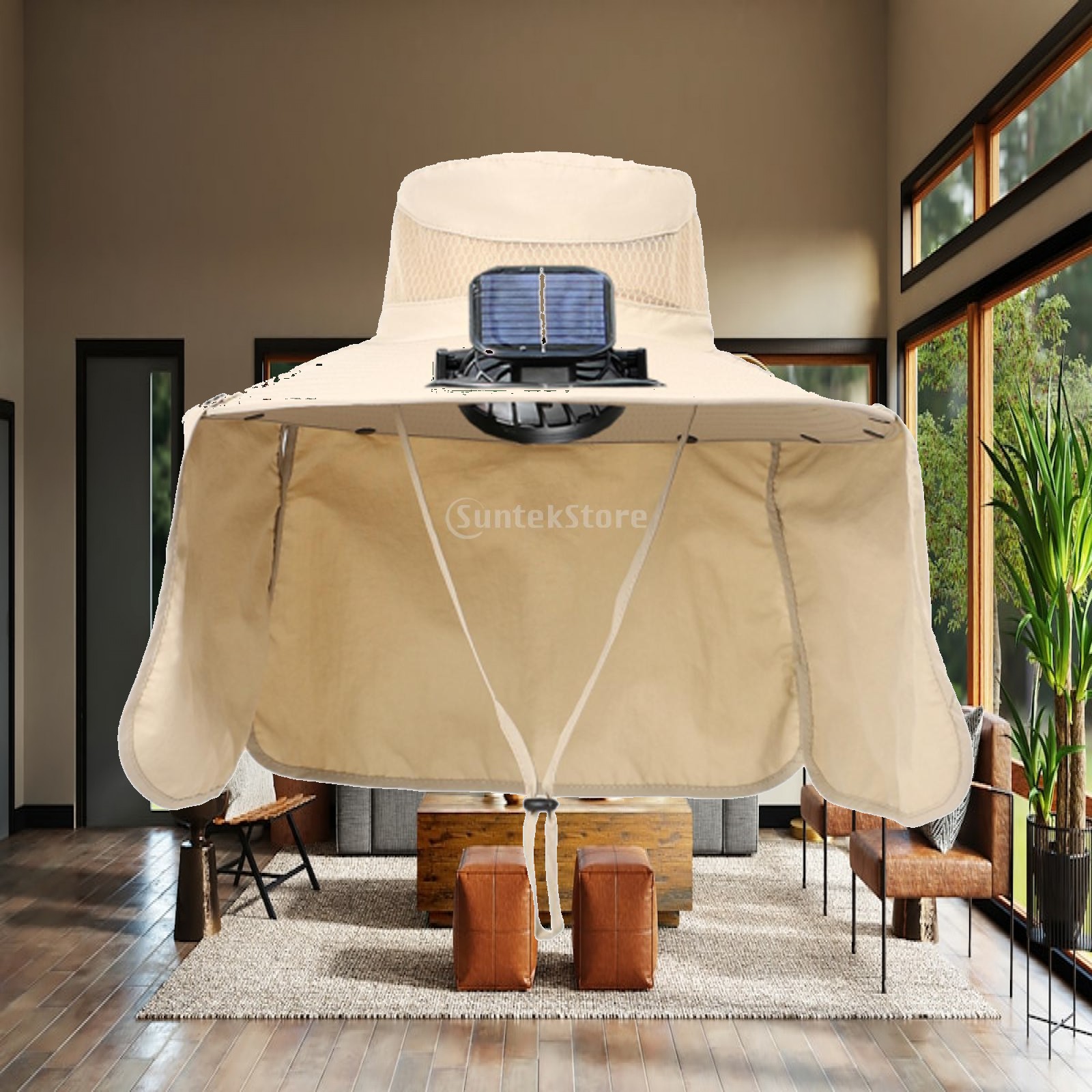Outdoor Camping Show - Topi Kipas Pendingin Tenaga Surya, Topi