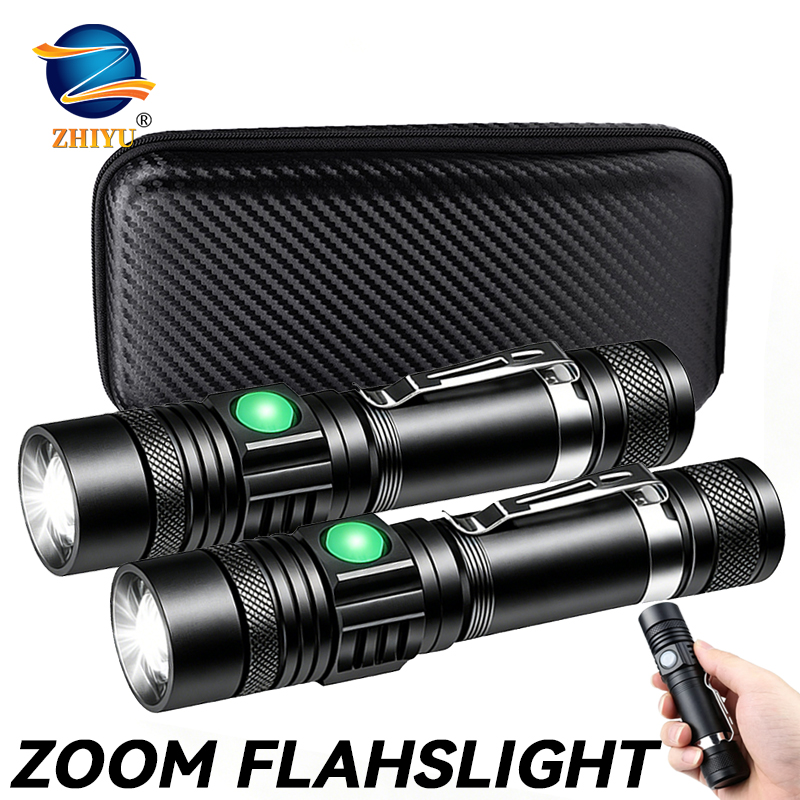 Outdoor Camping Adventures - Senter LED T6 Isi Ulang, Senter