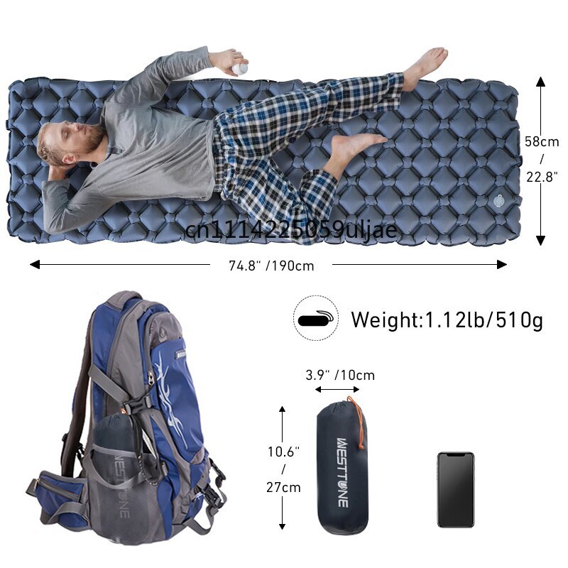 WESTTUNE Alas Tidur Berkemah K - Outdoor Inflatable Camping Tent With Air Pump ulasan dan harga