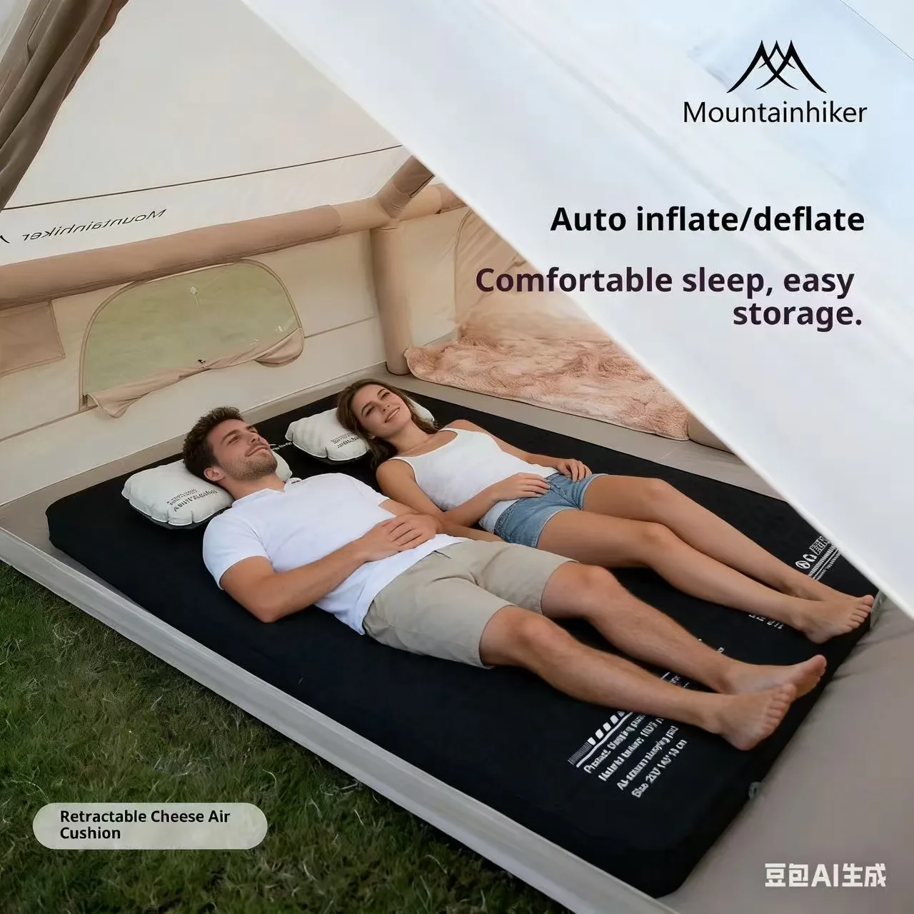 MOUNTAINHIKER Kasur Tiup Chees - Outdoor Inflatable Camping Tent With Air Pump ulasan dan harga