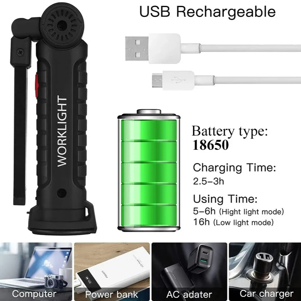 Senter LED COB Portabel Lampu  - Outdoor Camping Lampe ulasan dan harga