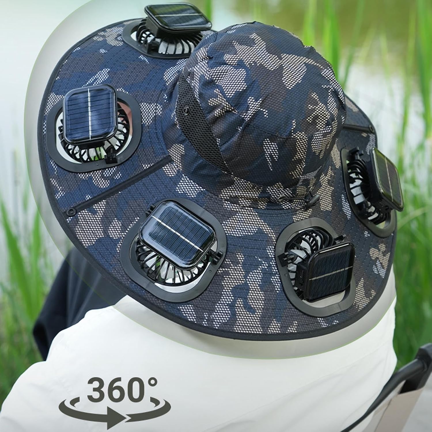 Topi Kipas Tenaga Surya Hot 6  - Outdoor Camping Ventilator ulasan dan harga