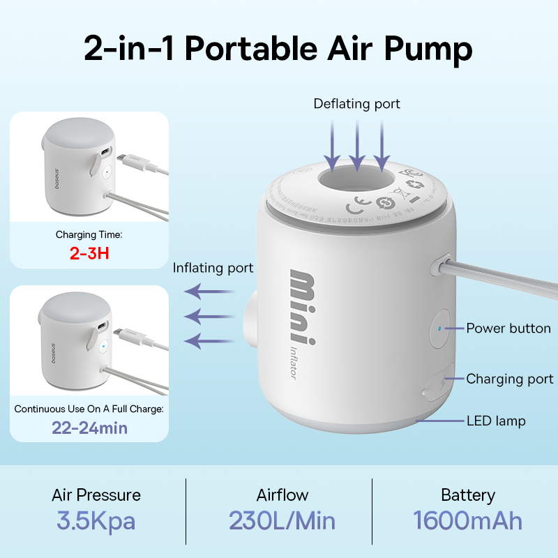 Pompa Udara Mini Baseus, Infla - Outdoor Inflatable Camping Tent With Air Pump ulasan dan harga