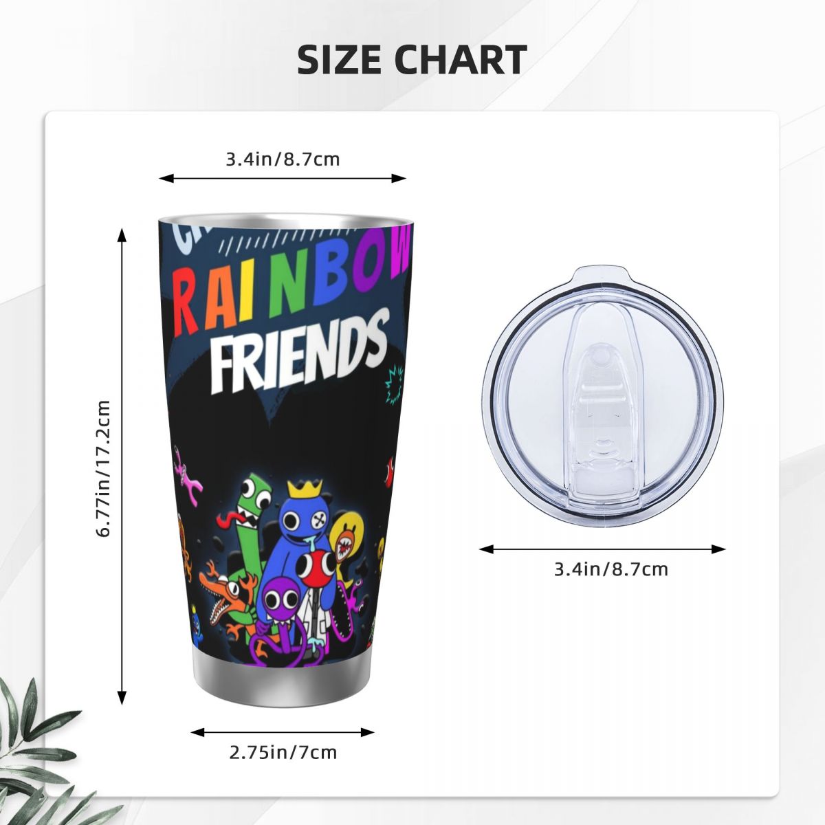 R-Rainbow-Friends 20oz Cangkir - Vacuum Insulated Flask ulasan dan harga