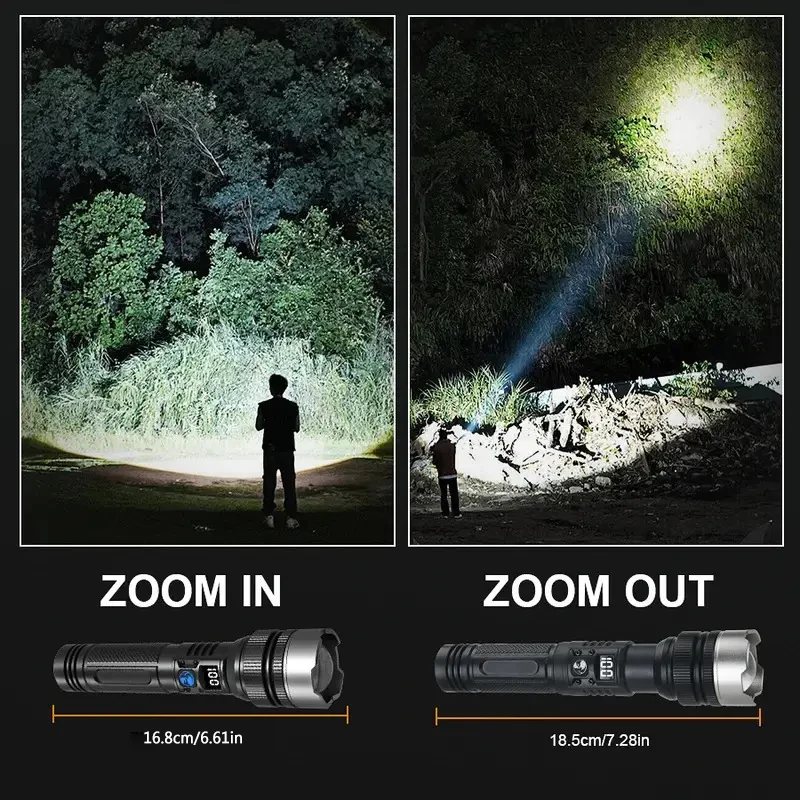 Senter LED 900000LM yang Kuat, - Outdoor Camping Adventures ulasan dan harga
