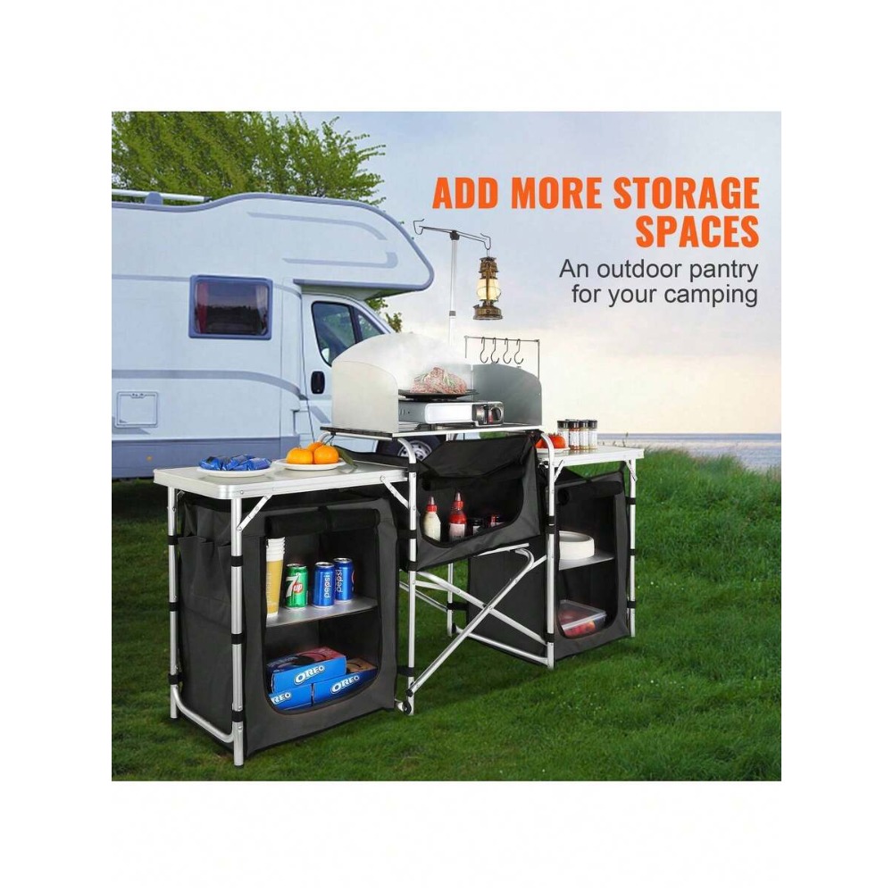 Meja Dapur Lipat untuk Berkema - Outdoor Camping Kitchen Setup ulasan dan harga