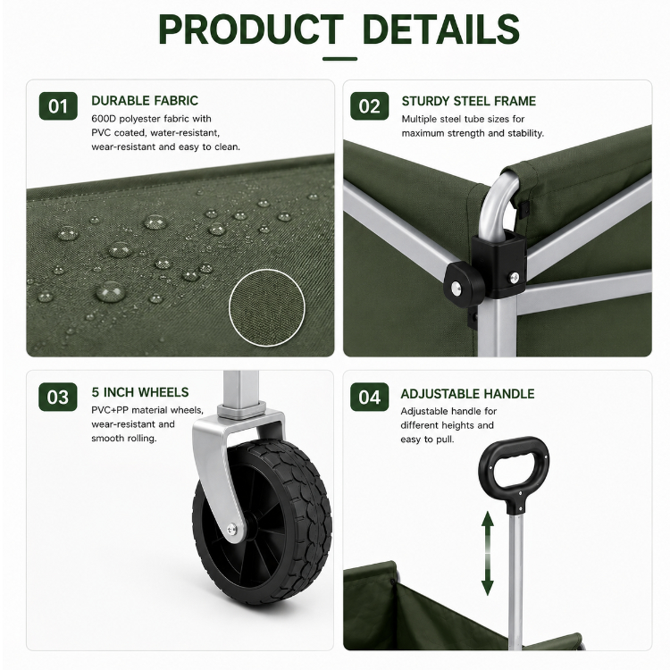 Gerobak Lipat Berkapasitas Bes - Outdoor Camping Furniture ulasan dan harga