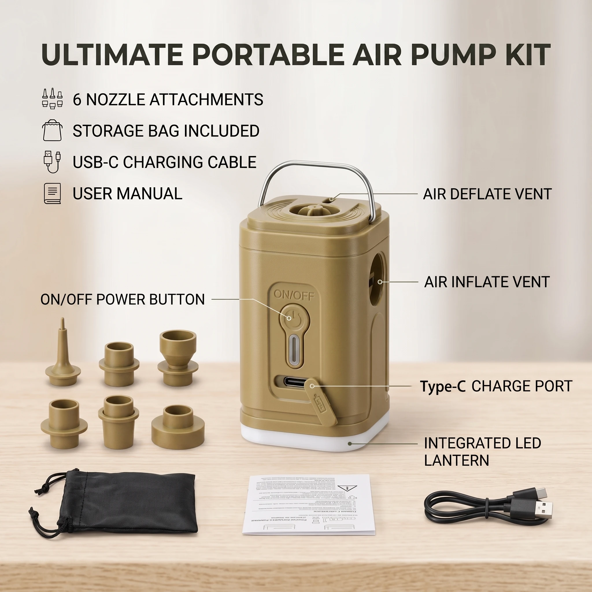 Pompa Udara Mini Tanpa Kabel,  - Outdoor Inflatable Camping Tent With Air Pump ulasan dan harga