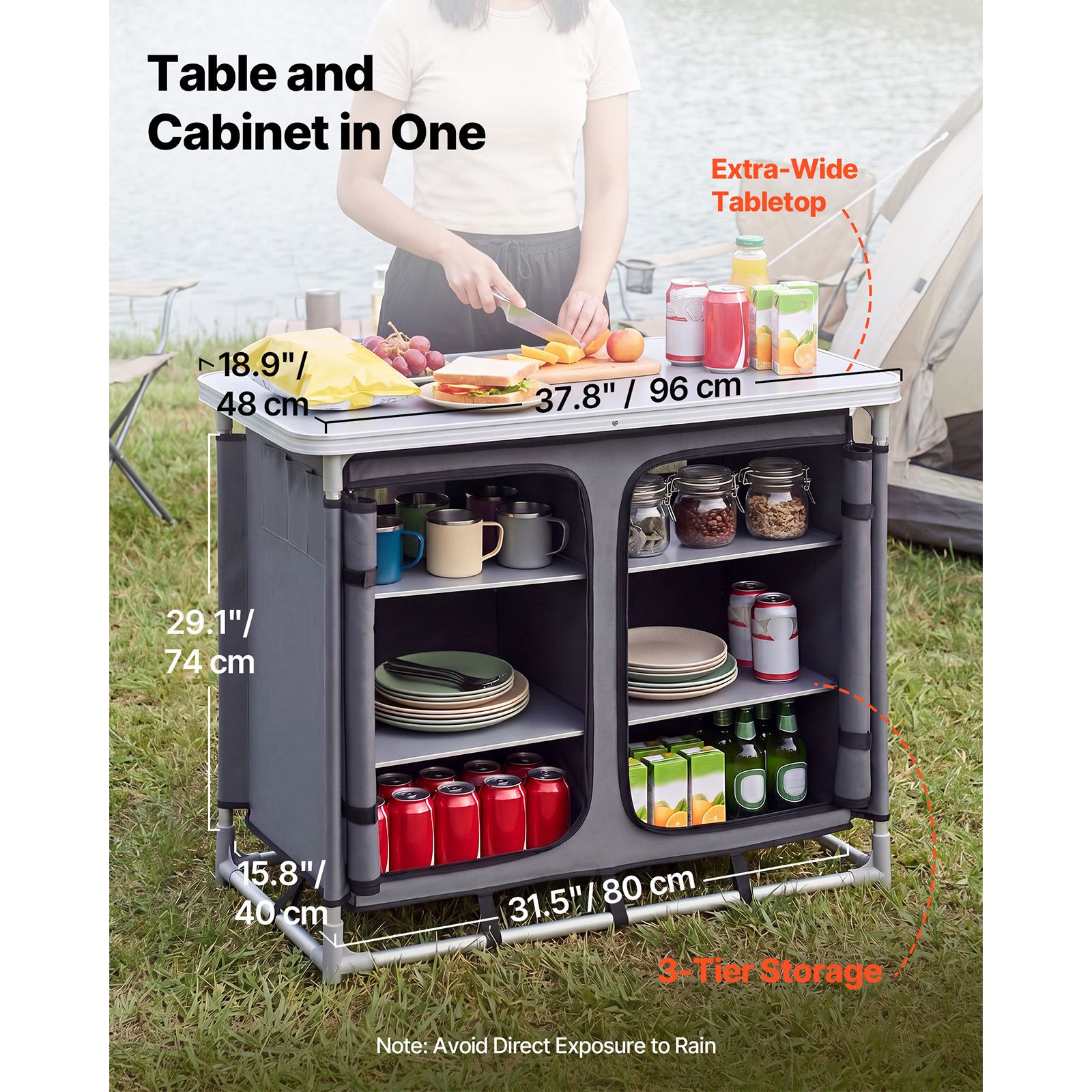 Lemari Penyimpanan untuk Berke - Outdoor Camping Kitchen Setup ulasan dan harga