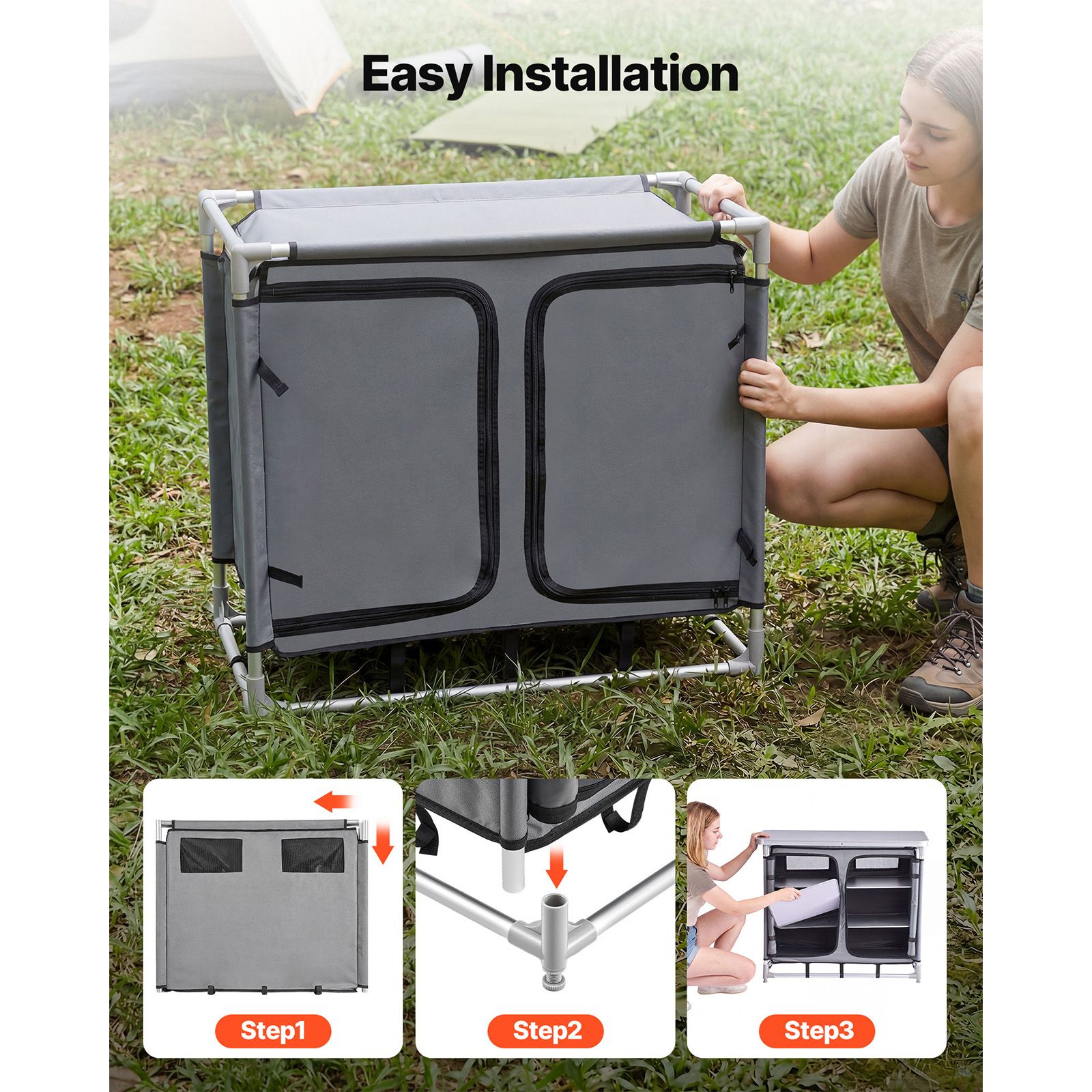 Lemari Penyimpanan untuk Berke - Outdoor Camping Kitchen Setup ulasan dan harga