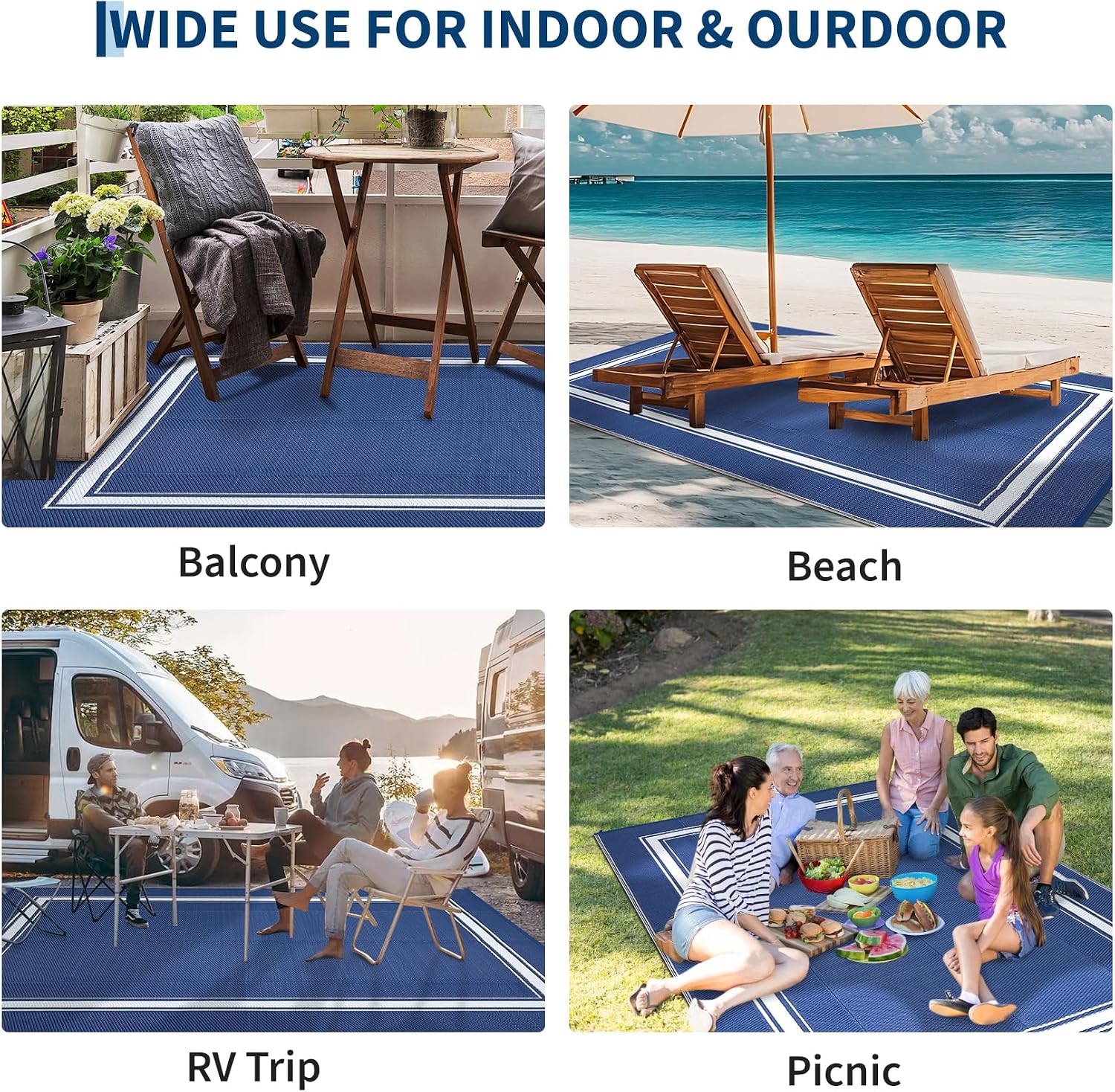 Karpet Luar Ruangan 8x10/9X12F - Outdoor Camping Rugs 8X10 ulasan dan harga