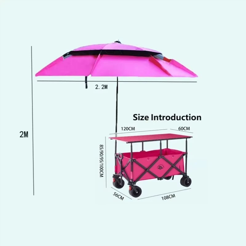 Gerobak Lipat Tugas Berat 420L - Outdoor Camping Furniture ulasan dan harga
